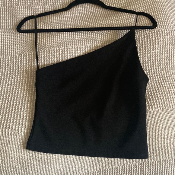 PRINCESS POLLY LIKE NEW! One strap shoulder Crop Tank Top - Picture 1 of 2
